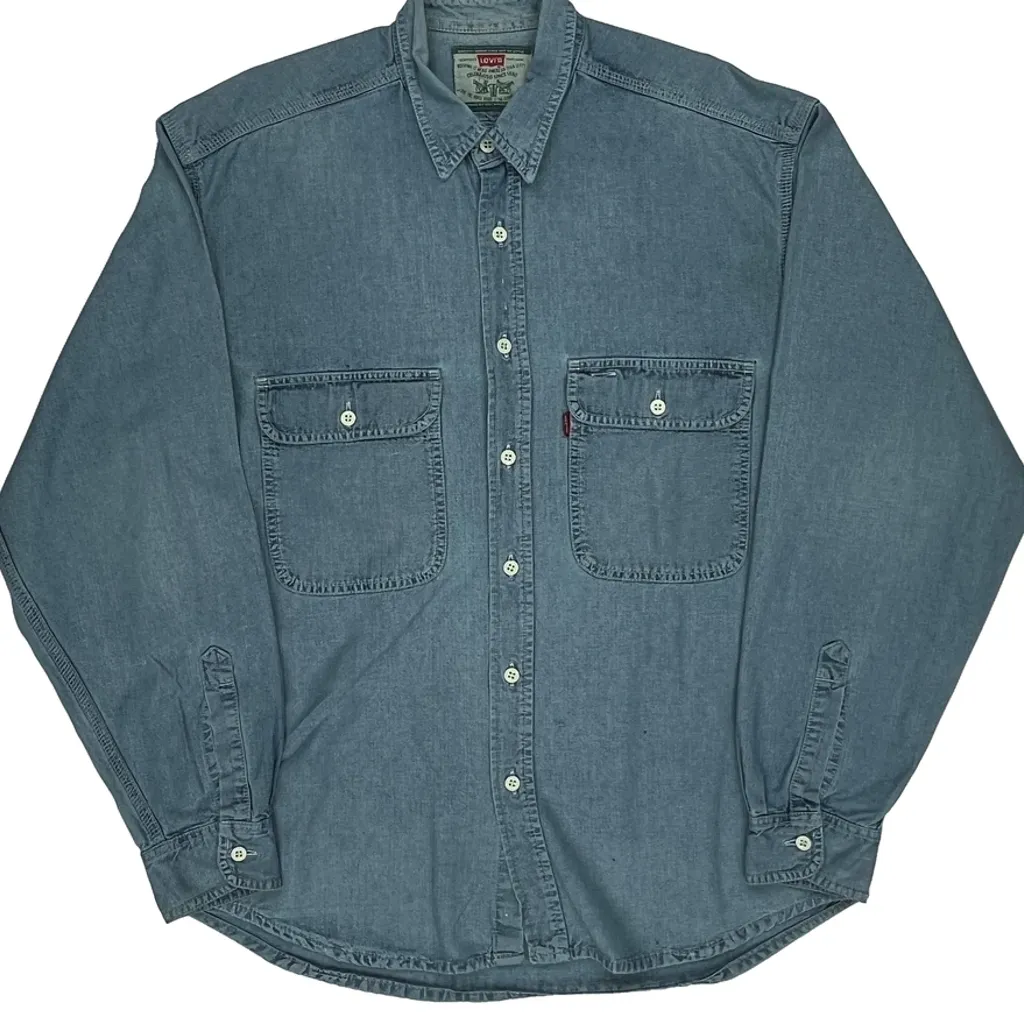 Levis Denim Shirt - Medium Blue Cotton - Image 5