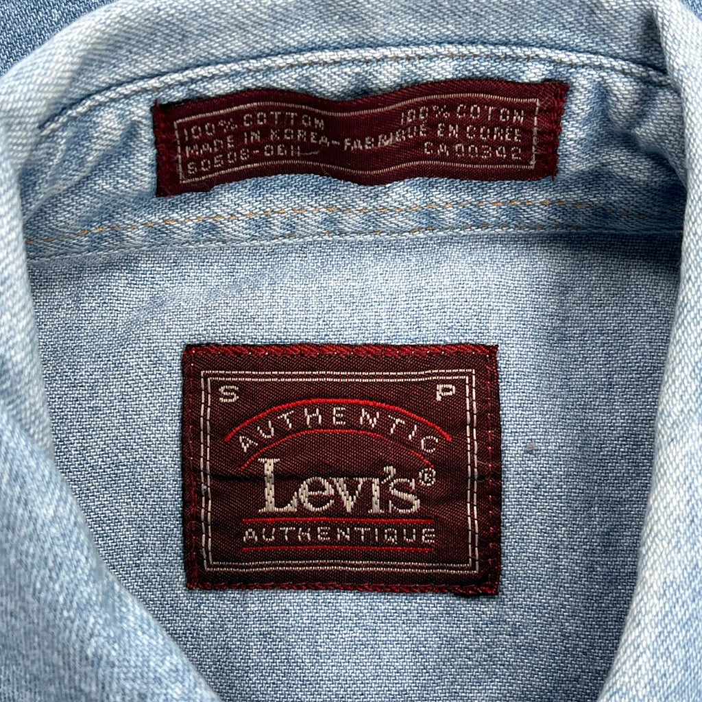Levis Denim Shirt - Small Blue Cotton - Image 3