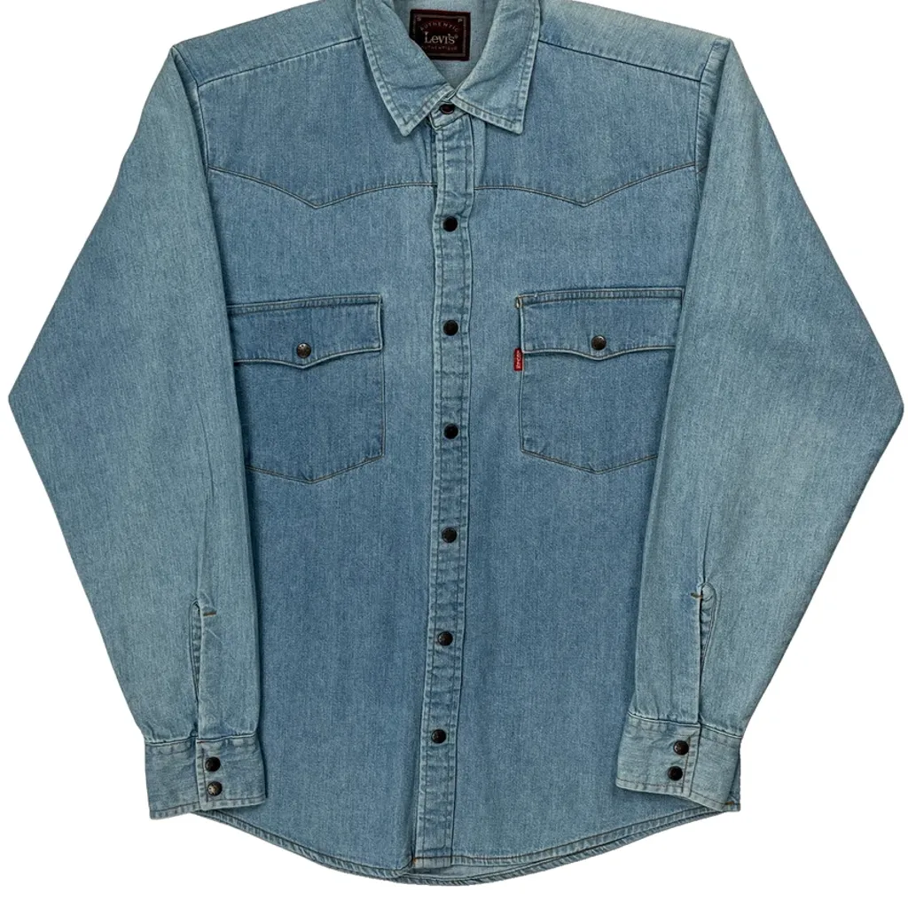 Levis Denim Shirt - Small Blue Cotton - Image 4
