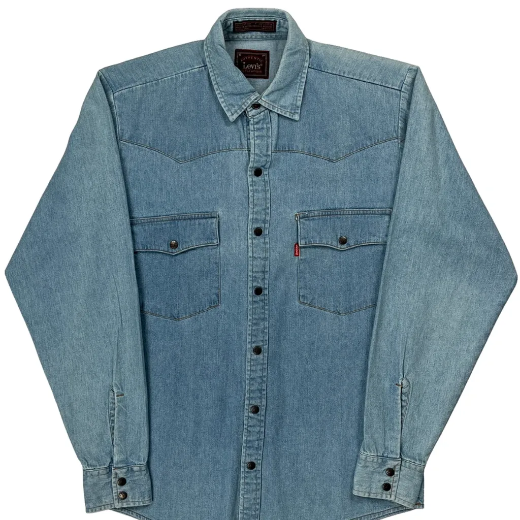 Levis Denim Shirt - Small Blue Cotton - Image 5