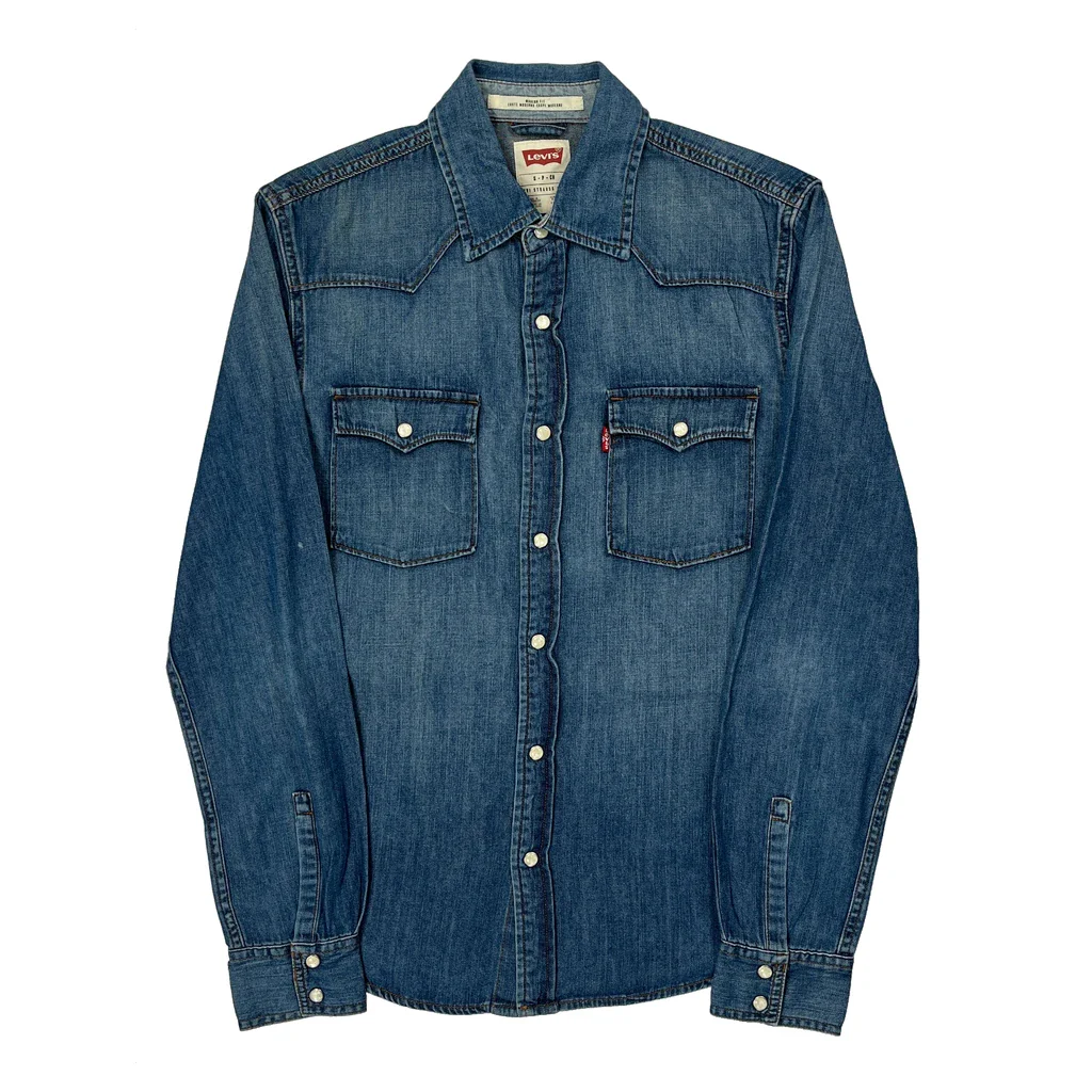 Levis Denim Shirt - Small Blue Denim
