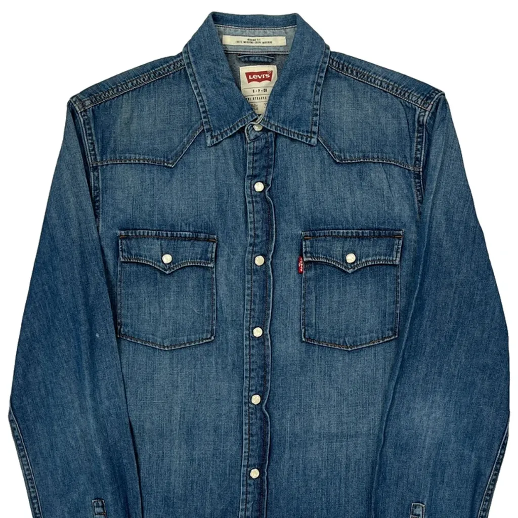Levis Denim Shirt - Small Blue Denim - Image 4