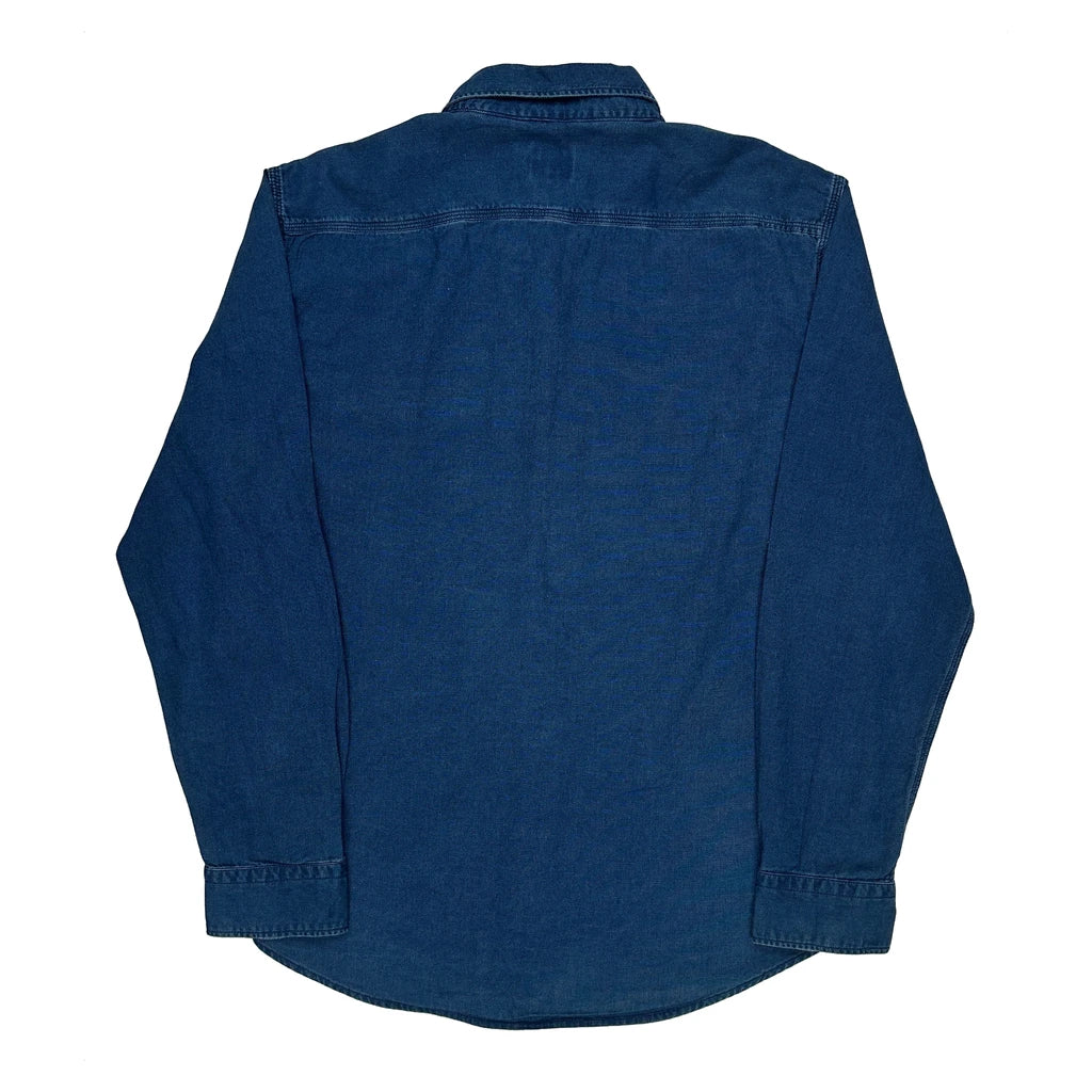 Levis Slim Fit Denim Shirt - XL Blue Cotton - Image 2