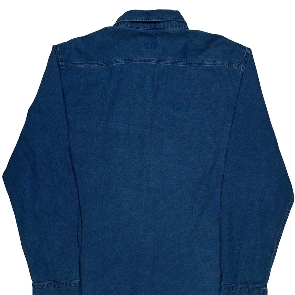 Levis Slim Fit Denim Shirt - XL Blue Cotton - Image 7