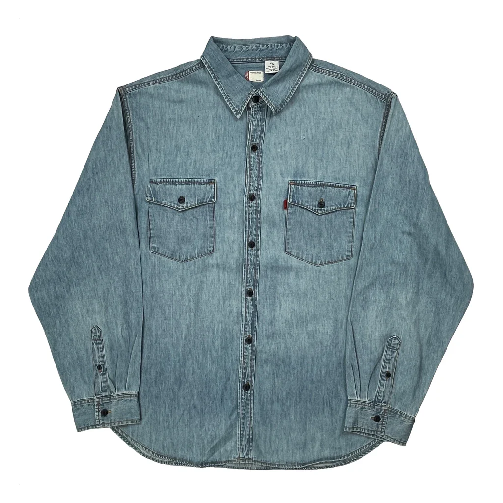 Levis Denim Shirt - XL Blue Cotton