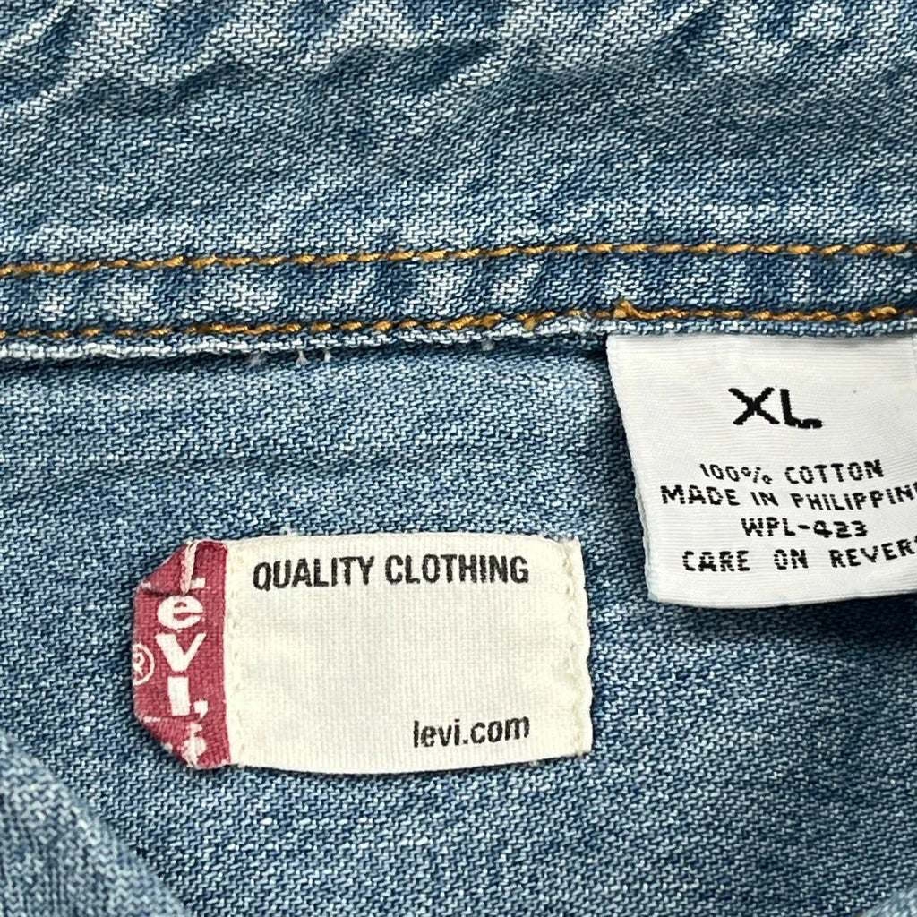Levis Denim Shirt - XL Blue Cotton - Image 3