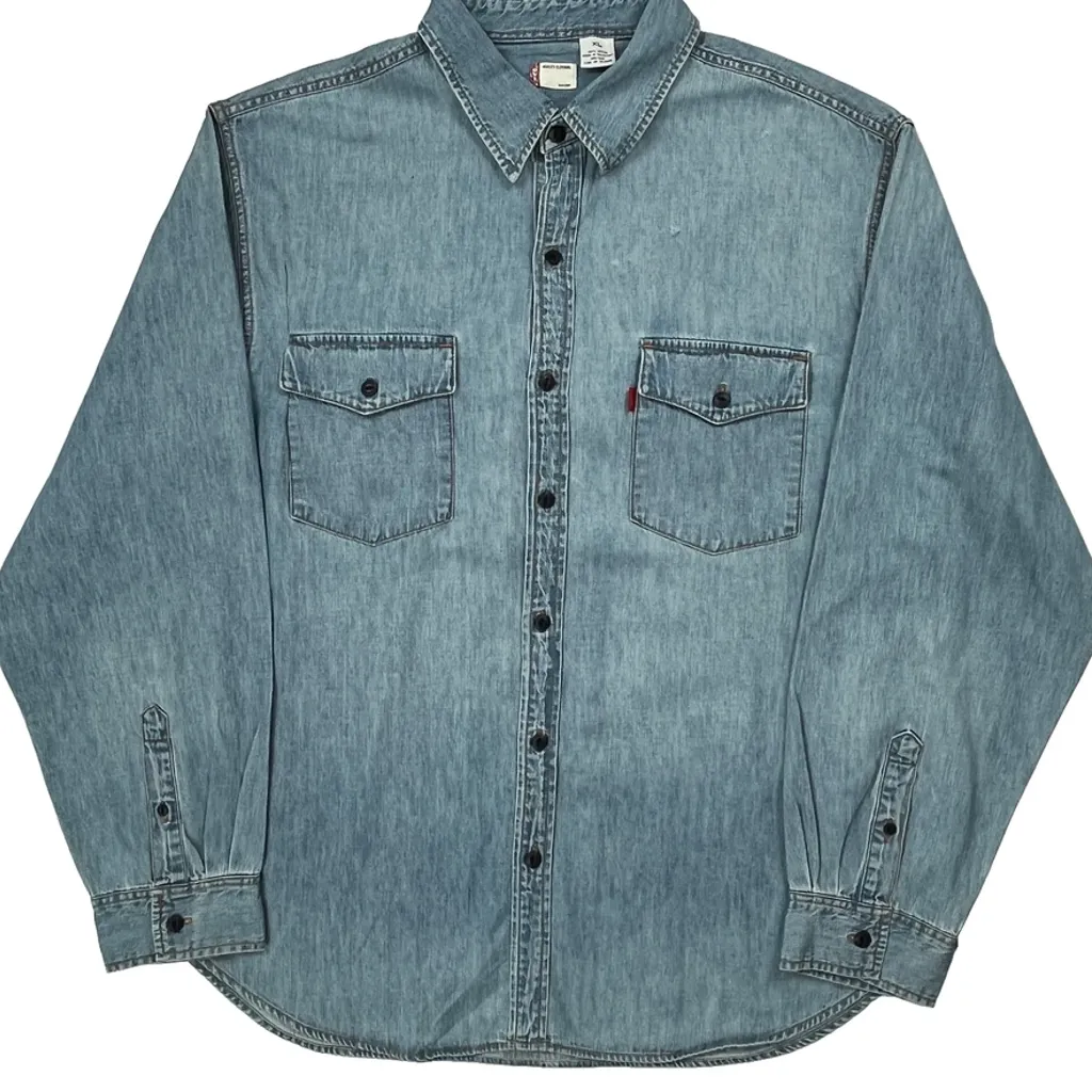 Levis Denim Shirt - XL Blue Cotton - Image 4