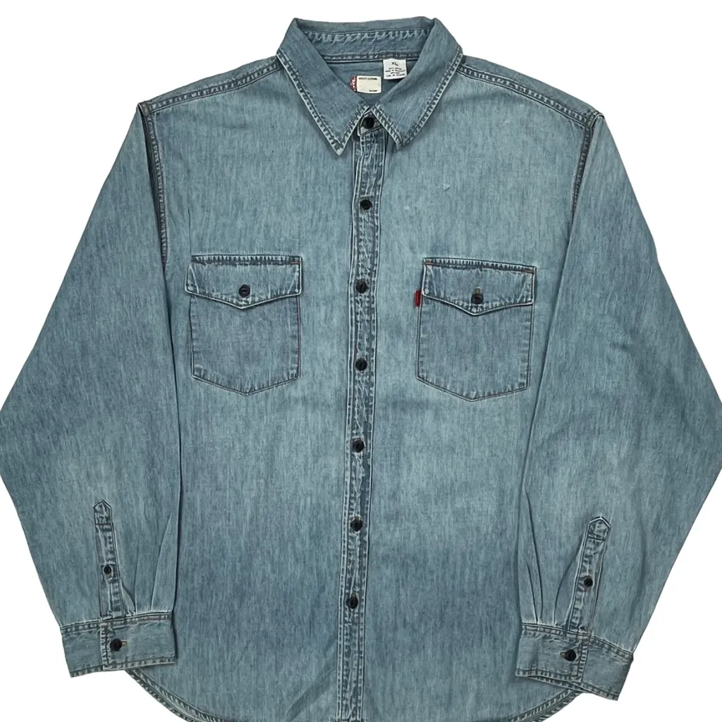 Levis Denim Shirt - XL Blue Cotton - Image 5