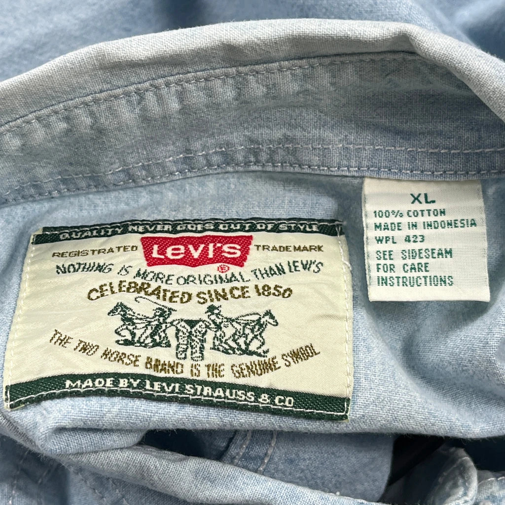 Levis Denim Shirt - XL Blue Cotton - Image 3