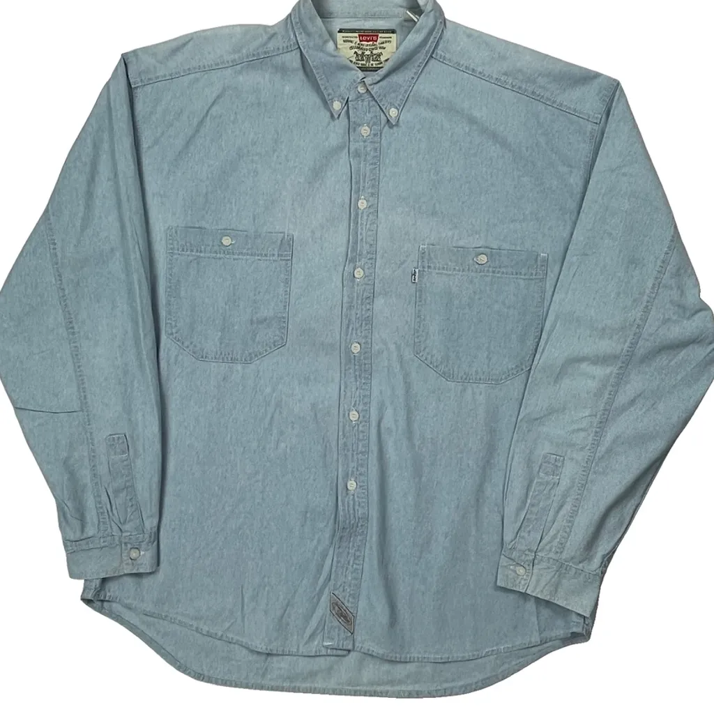 Levis Denim Shirt - XL Blue Cotton - Image 4
