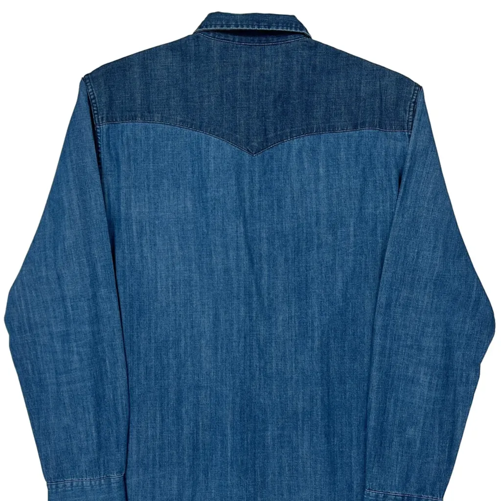 Levis Contrast Stitch Denim Shirt - XL Blue Denim - Image 7