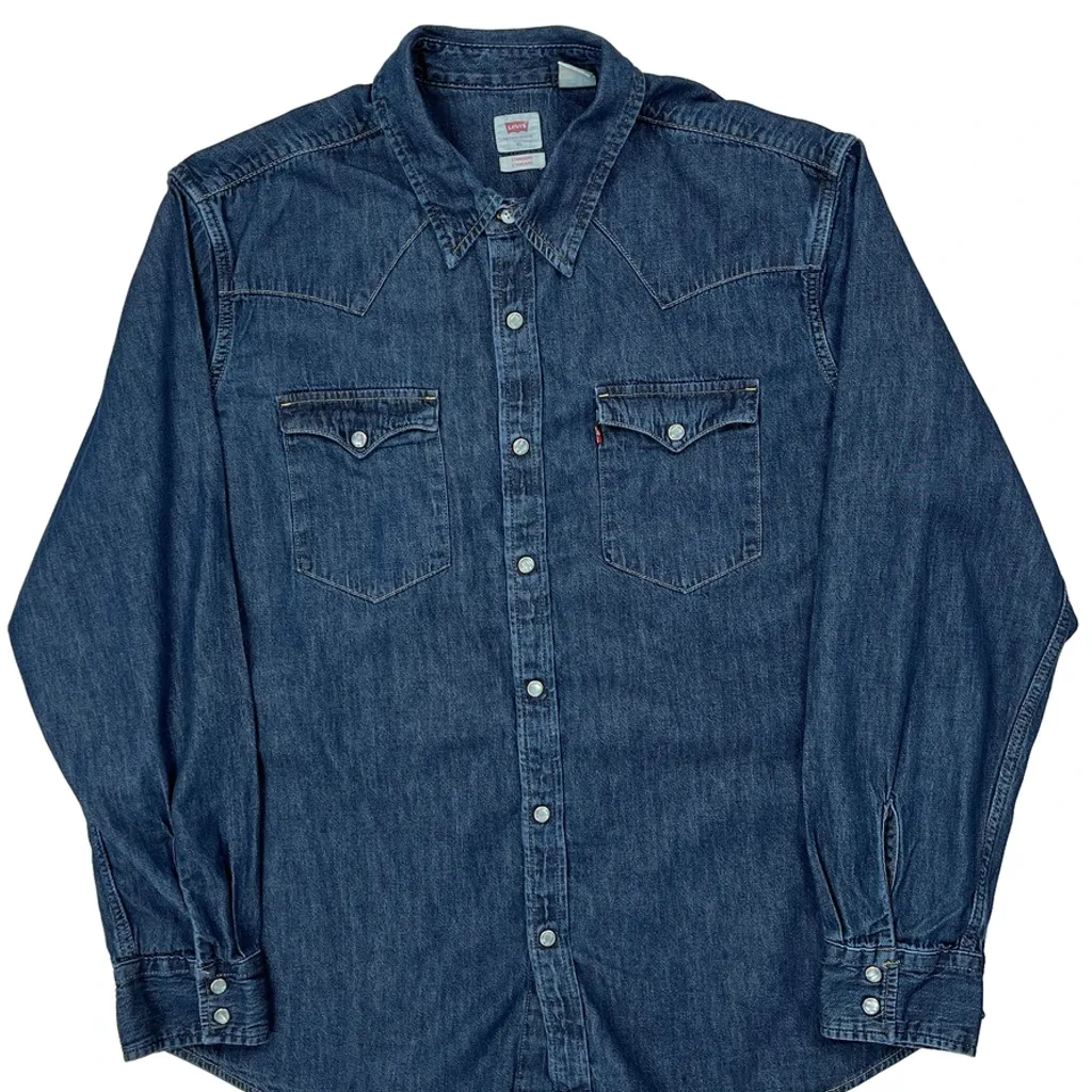 Levis Denim Shirt - XL Blue Denim - Image 4