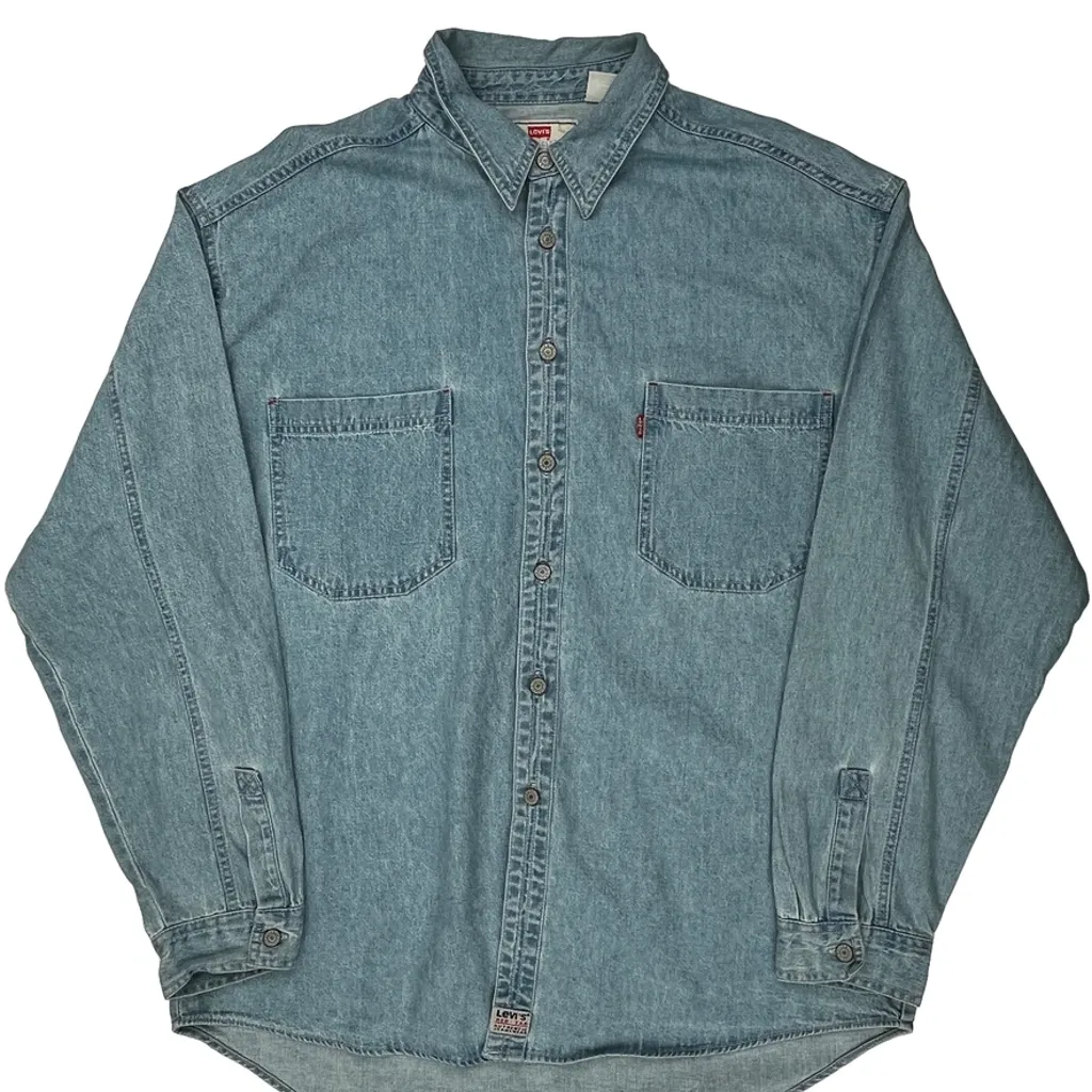 Levis Denim Shirt - XL Blue Cotton - Image 4