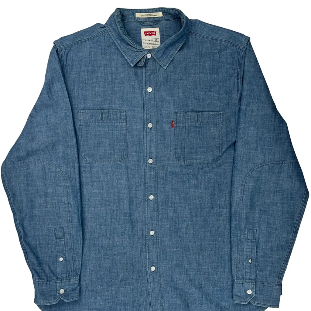 Levis Denim Shirt - XL Blue Cotton - Image 4