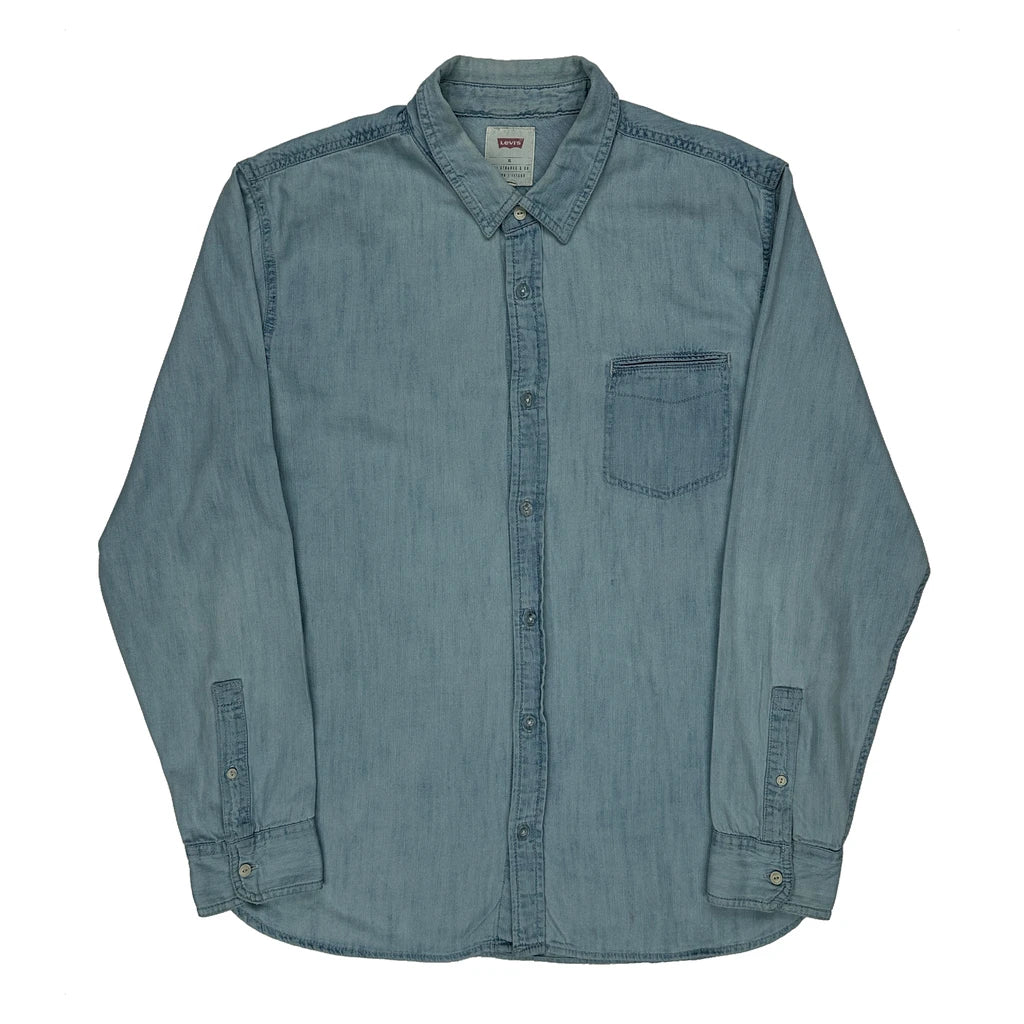 Levis Denim Shirt - XL Blue Cotton