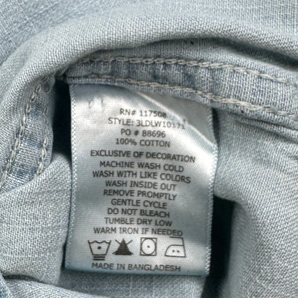 Levis Denim Shirt - XL Blue Cotton - Image 4