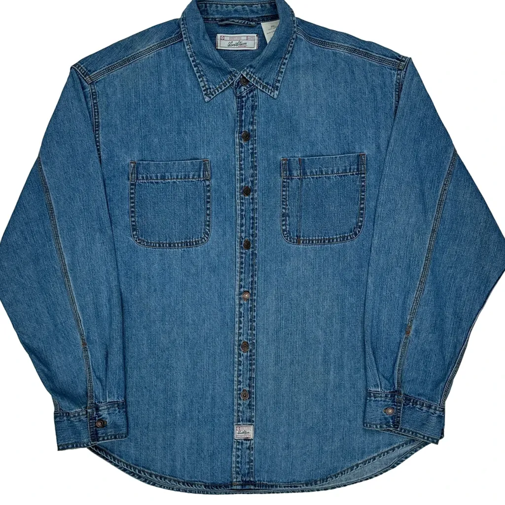 Levis Denim Shirt - 2XL Blue Cotton - Image 4