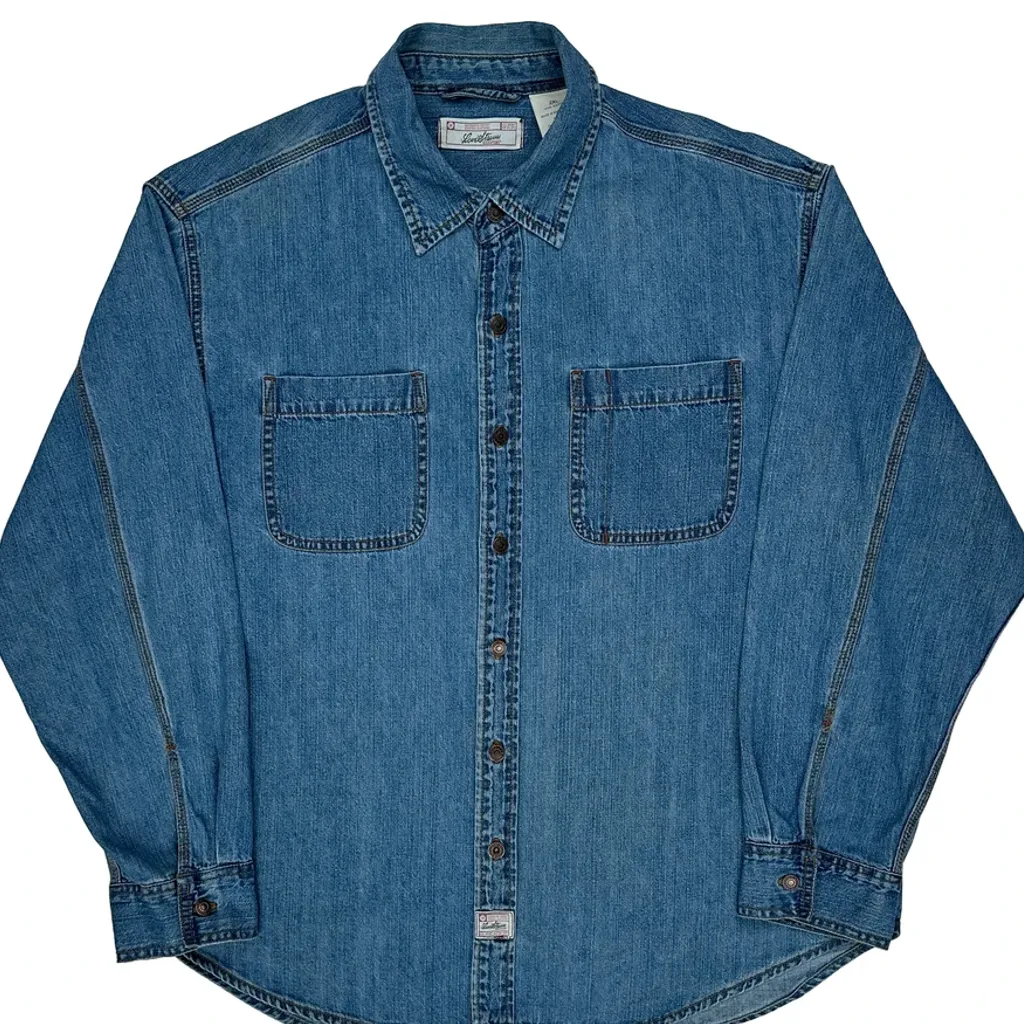 Levis Denim Shirt - 2XL Blue Cotton - Image 5