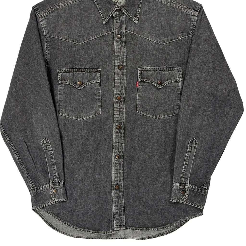 Levis Denim Shirt - Medium Grey Denim - Image 4