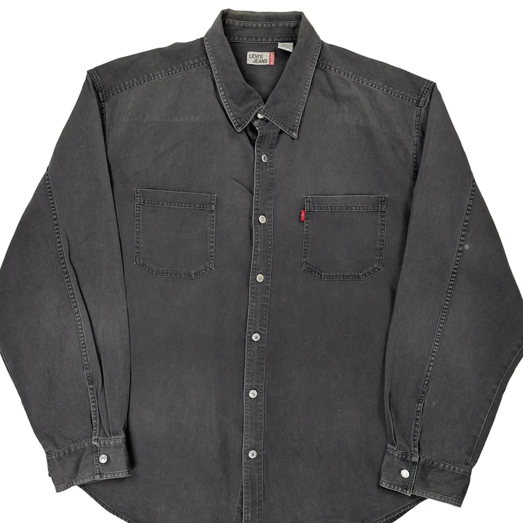 Levis Denim Shirt - 2XL Grey Cotton - Image 4