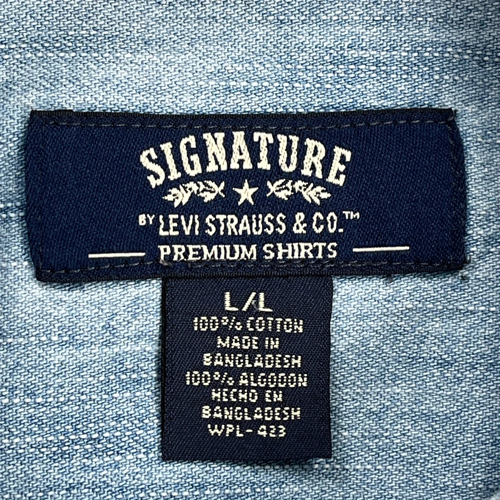 Levis Denim Shirt - Large Light Wash Cotton - Image 3