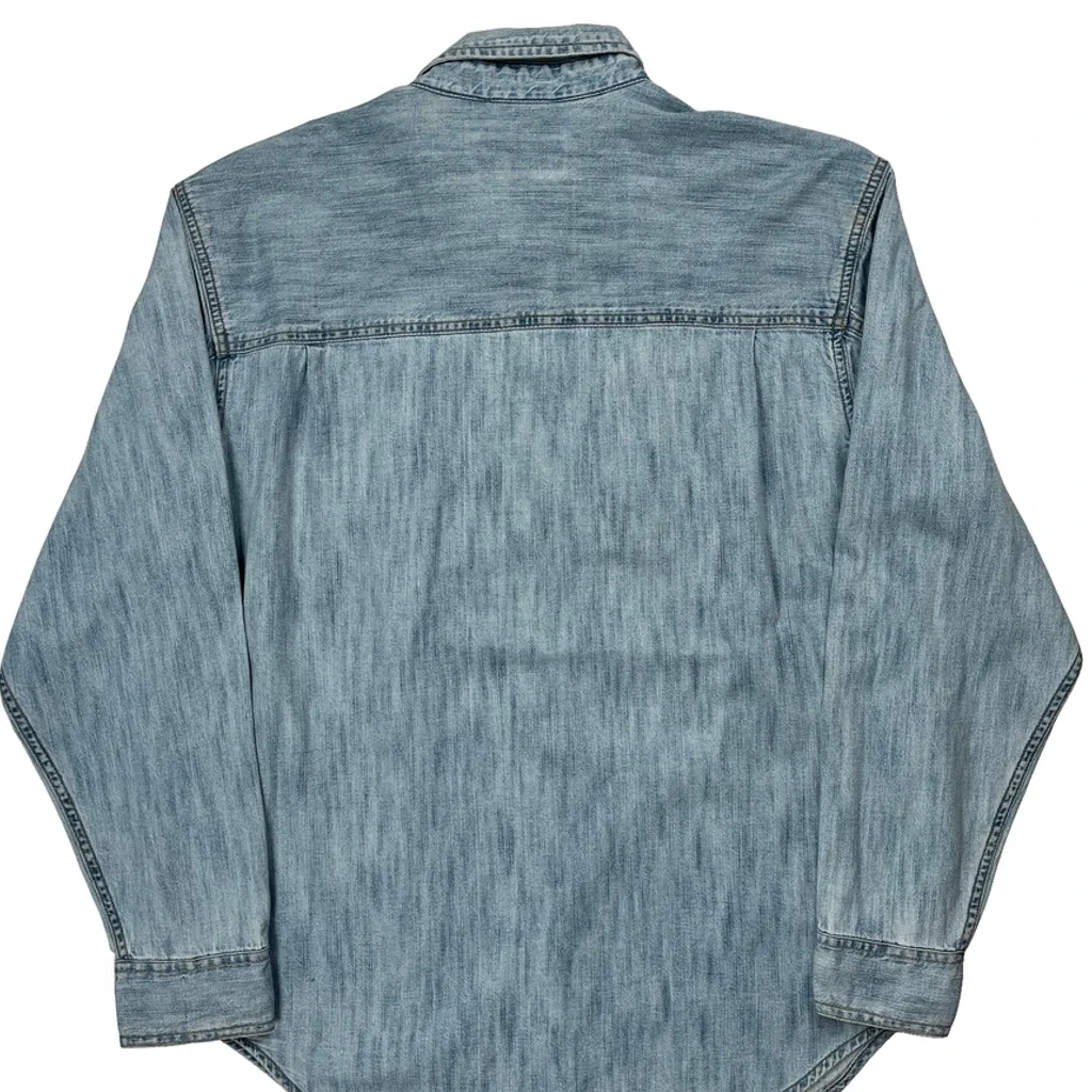 Levis Denim Shirt - Large Light Wash Cotton - Image 6