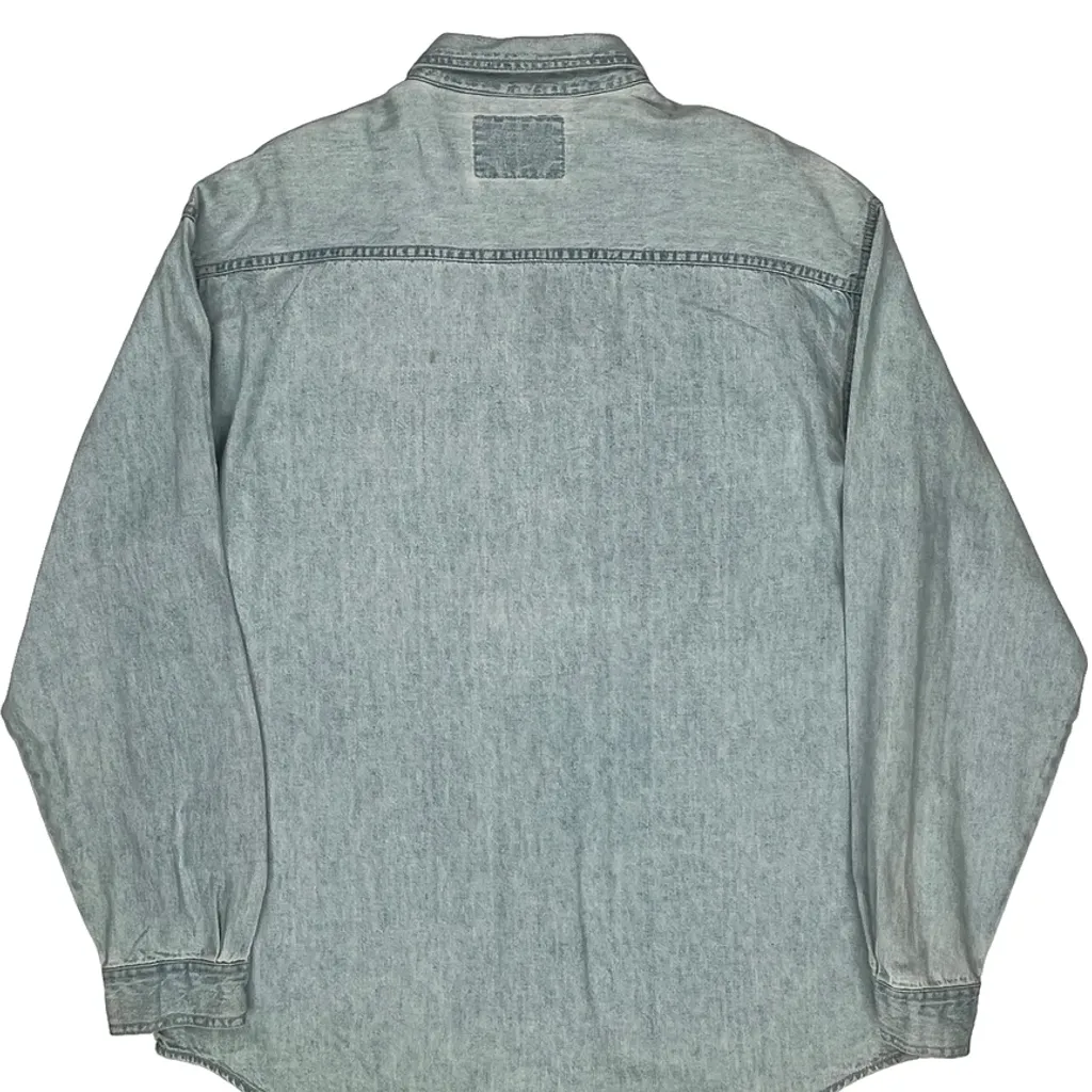 Levis Denim Shirt - Large Light Wash Cotton - Image 8