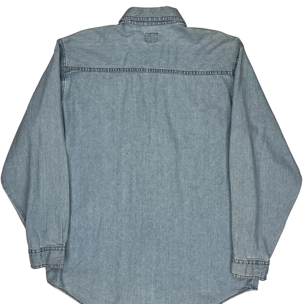 Levis Denim Shirt - Large Light Wash Cotton - Image 6