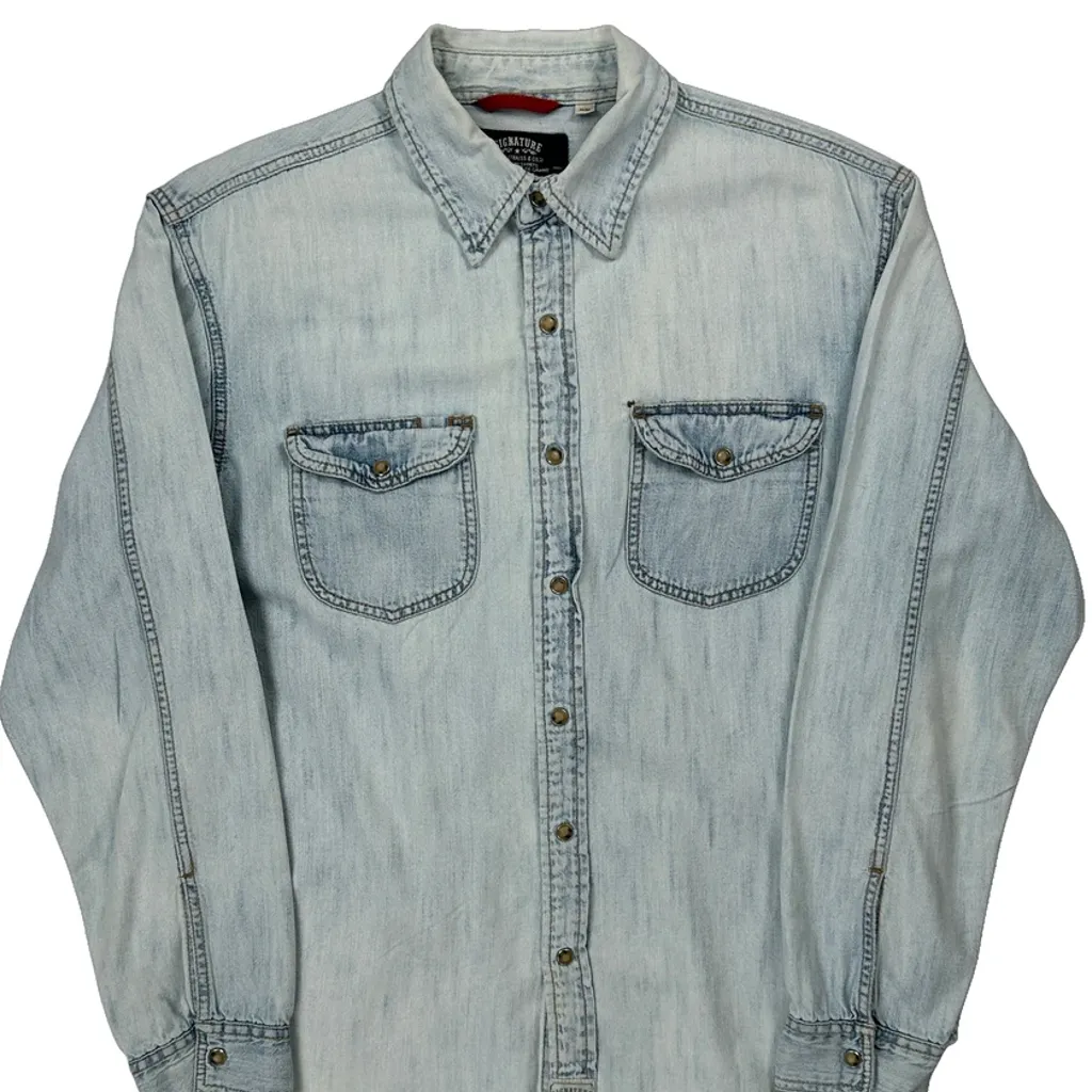 Levis Denim Shirt - Medium Light Wash Denim - Image 4