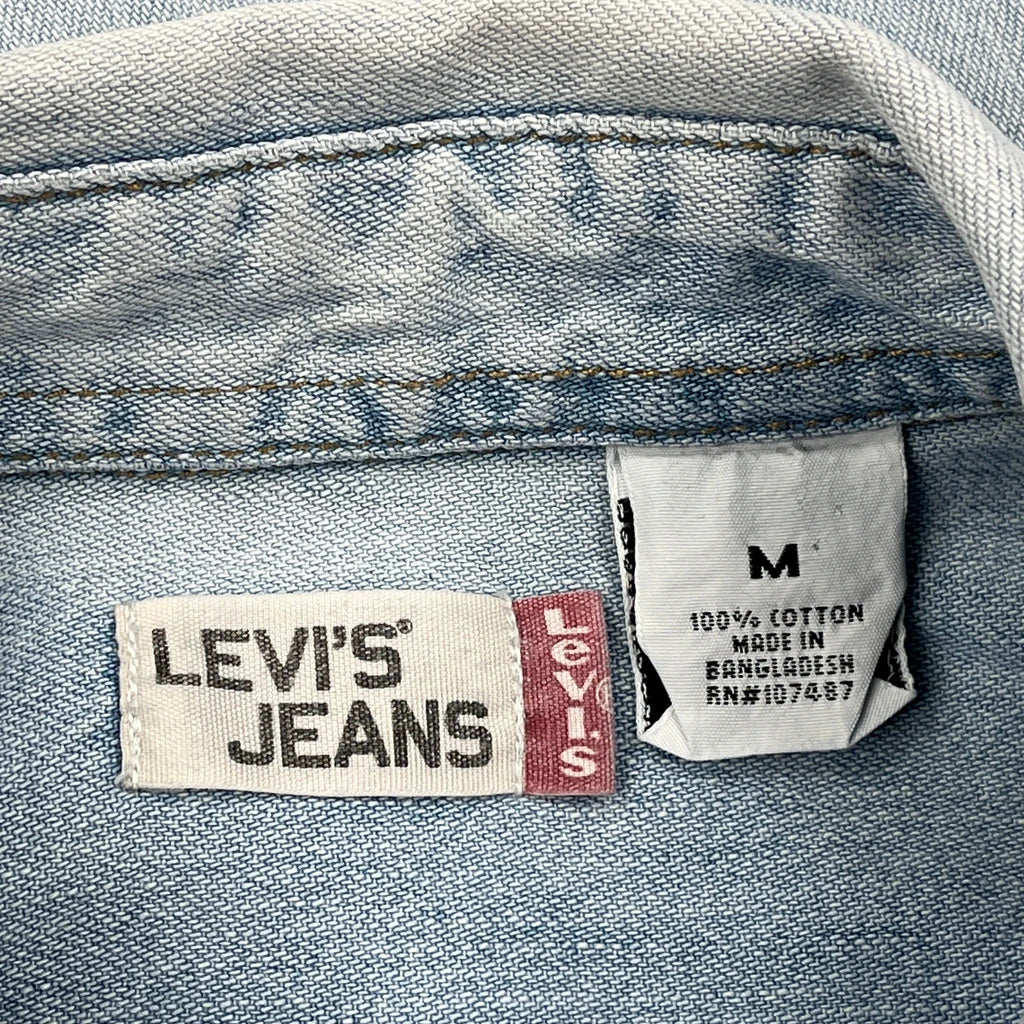 Levis Denim Shirt - Medium Light Wash Cotton - Image 3