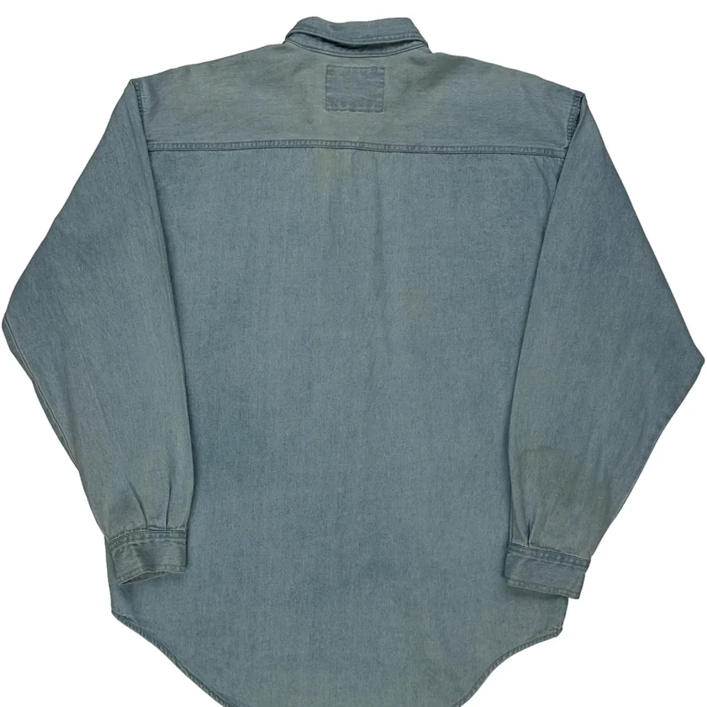 Levis Denim Shirt - Medium Light Wash Cotton - Image 6