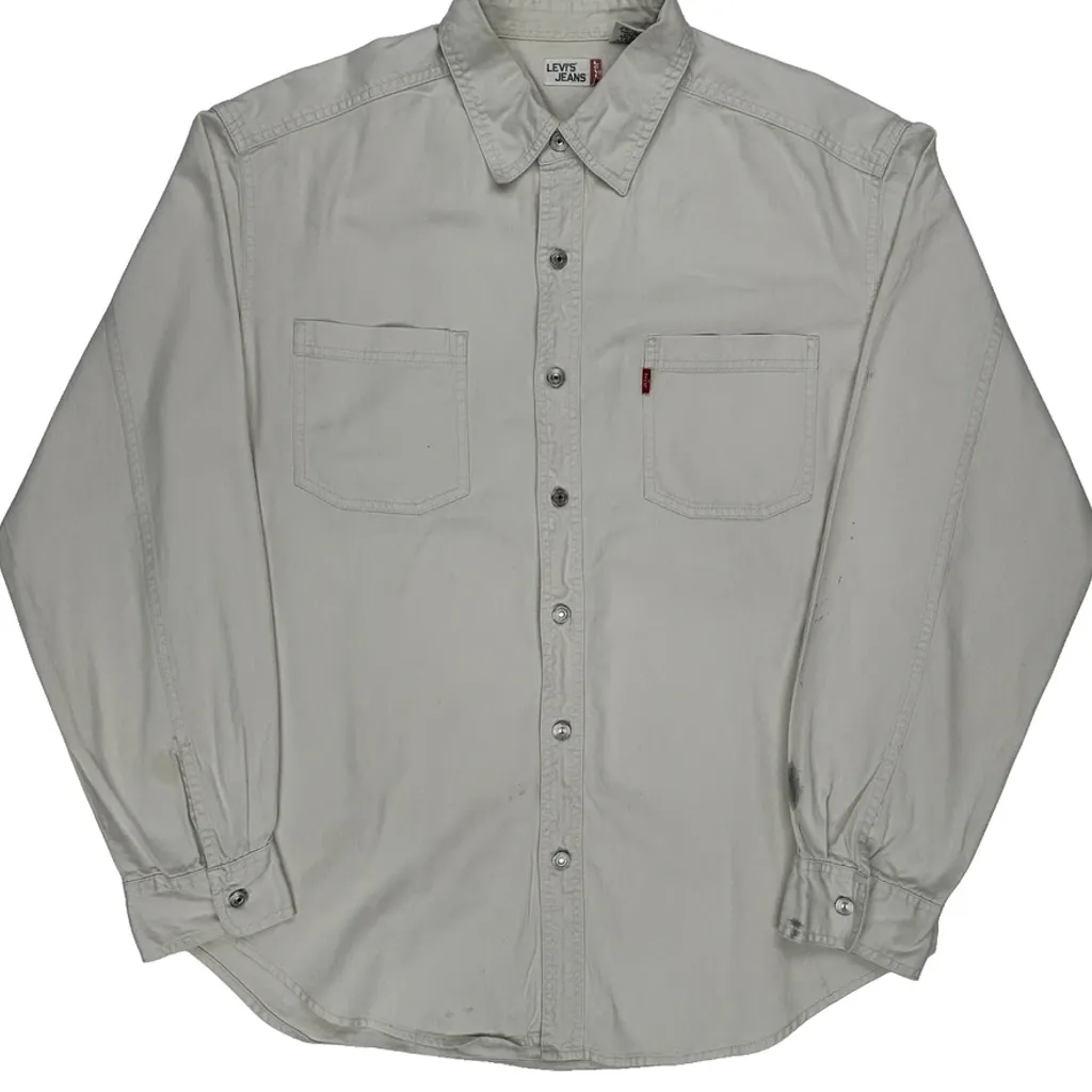 Levis Denim Shirt - Large White Cotton - Image 4