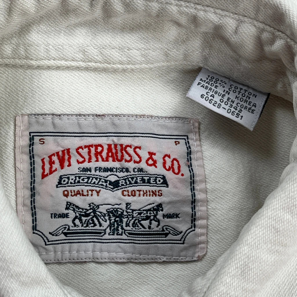 Levis Denim Shirt - Small White Cotton - Image 3