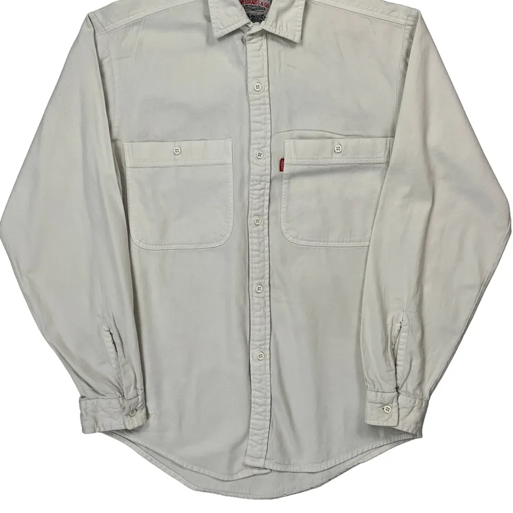 Levis Denim Shirt - Small White Cotton - Image 5