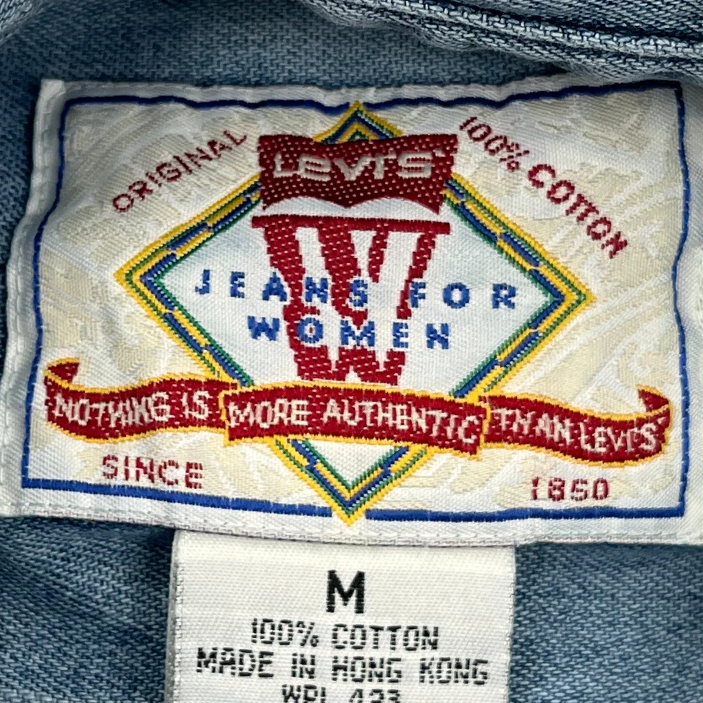 Levis Denim Shirt - Medium Blue Cotton - Image 3