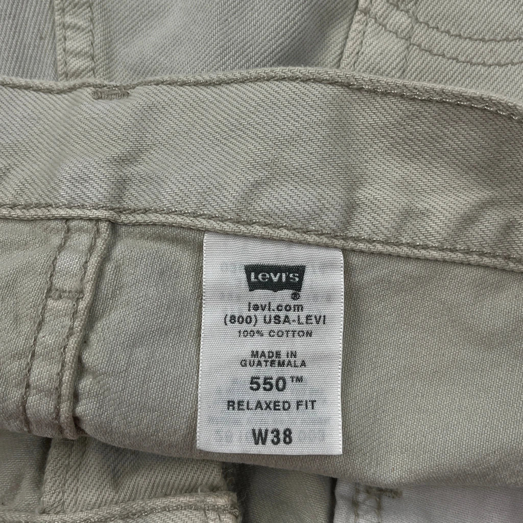 Levis Denim Shorts - 36W 10L Beige Cotton - Image 6