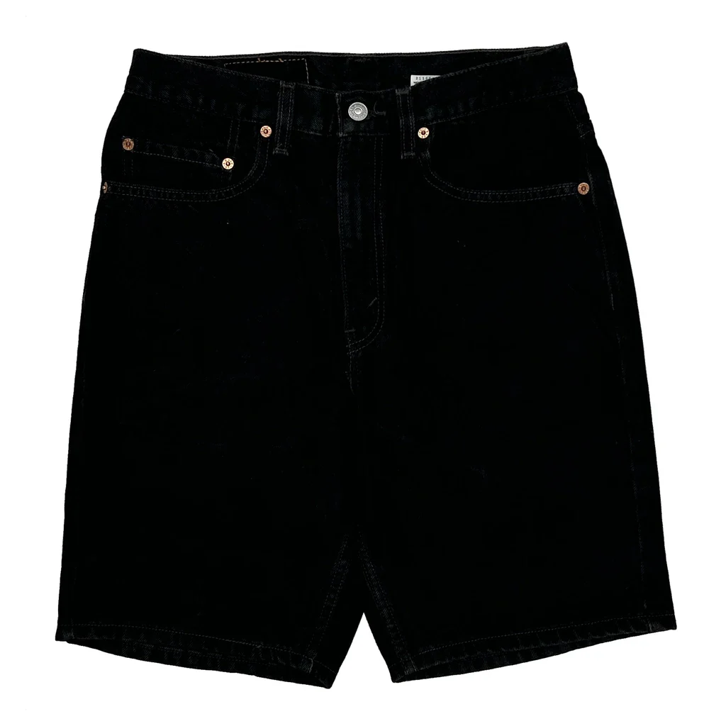 Levis 505 Denim Shorts - 29W 9L Black Cotton - Image 2