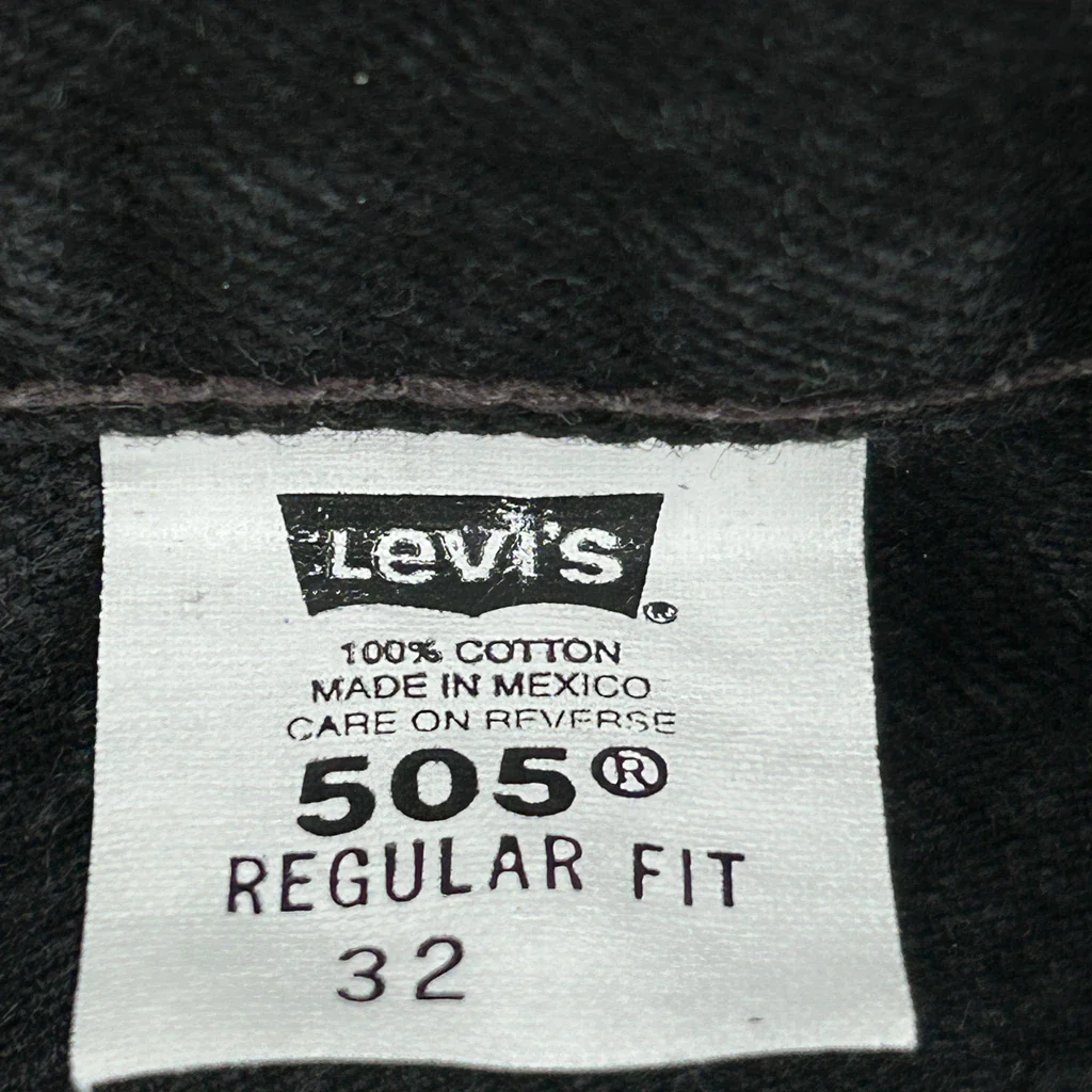 Levis 505 Denim Shorts - 29W 9L Black Cotton - Image 6