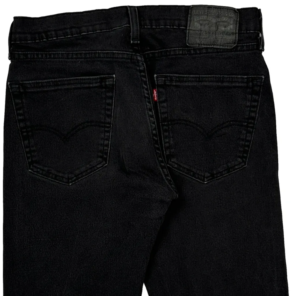 Levis Cut Off Denim Shorts - 30W 10L Black Denim - Image 6
