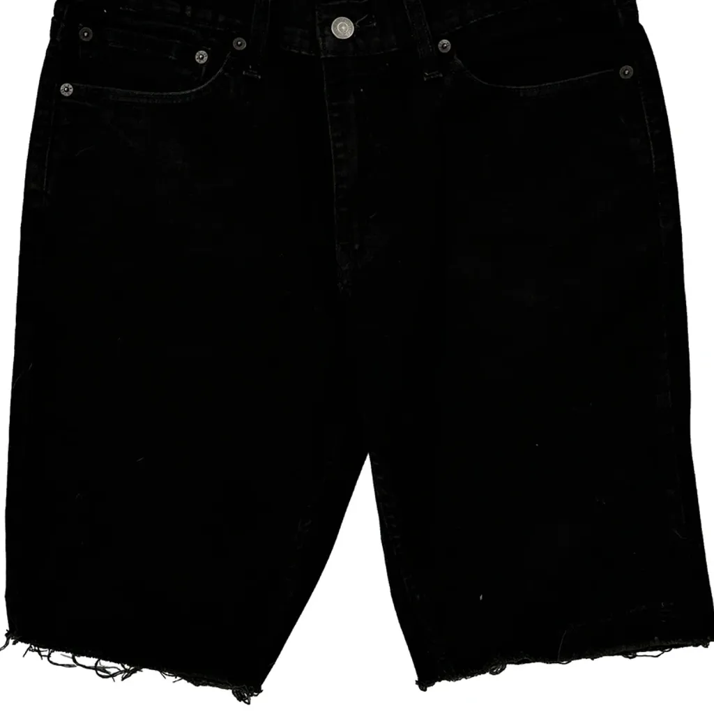 Levis Cut Off Denim Shorts - 31W 10L Black Cotton - Image 10