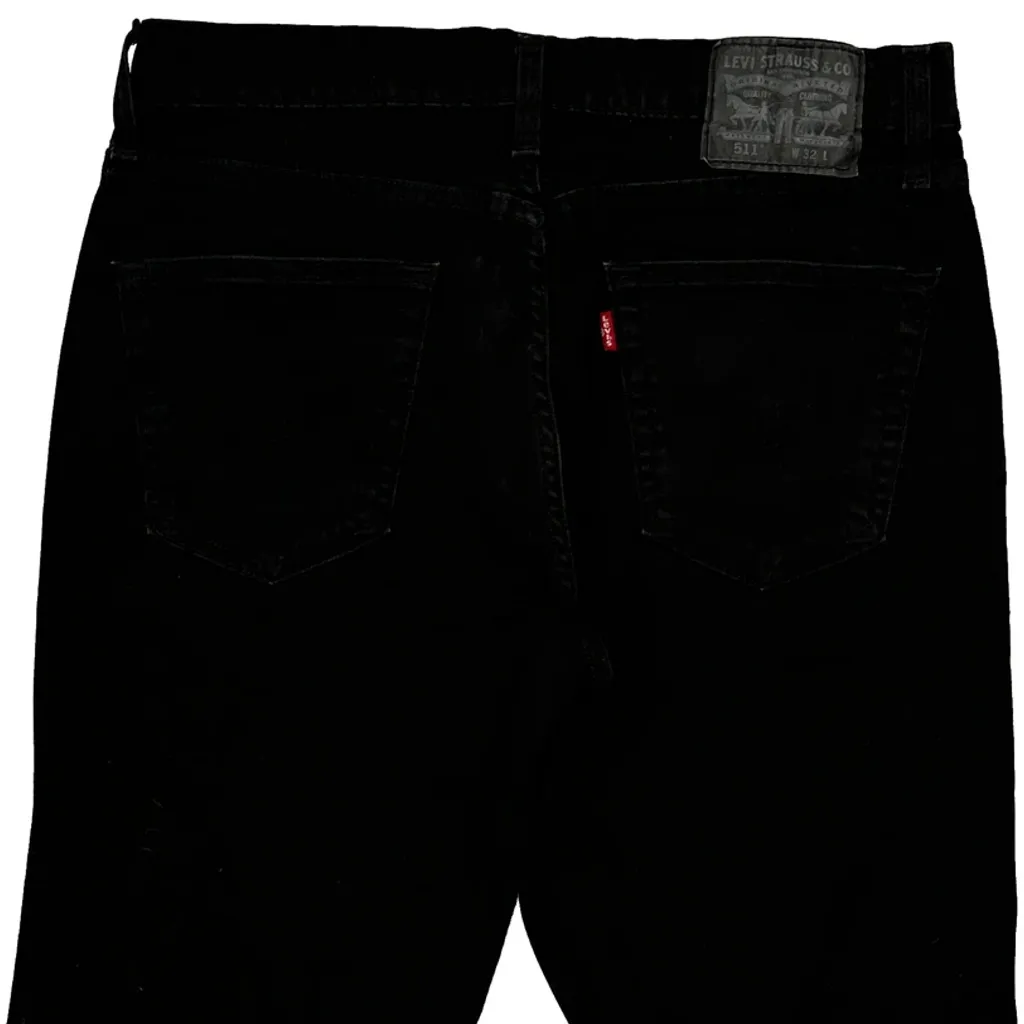 Levis Cut Off Denim Shorts - 31W 10L Black Cotton - Image 8