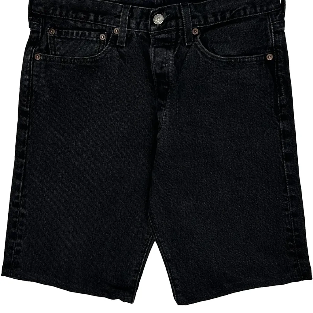 Levis Denim Shorts - 32W 11L Black Denim - Image 9