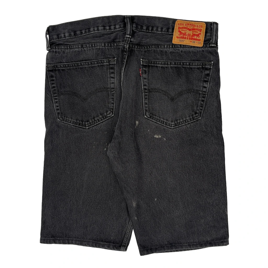 Levis Denim Shorts - 34W 11L Black Denim