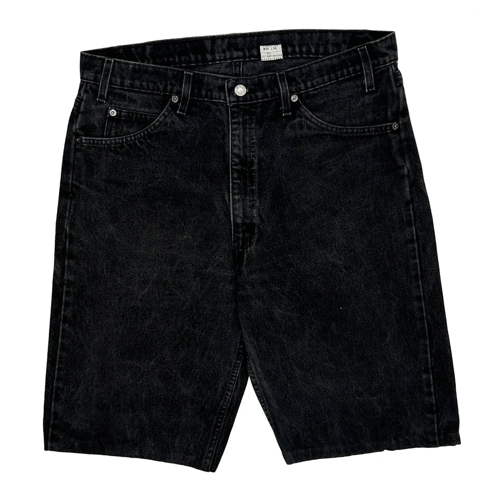 Levis Denim Shorts - 35W 11L Black Cotton - Image 2