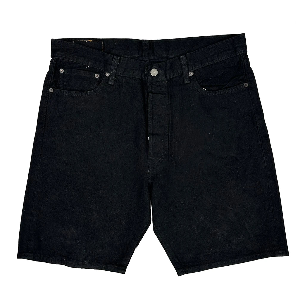 Levis 501 Denim Shorts - 36W 10L Black Denim - Image 2
