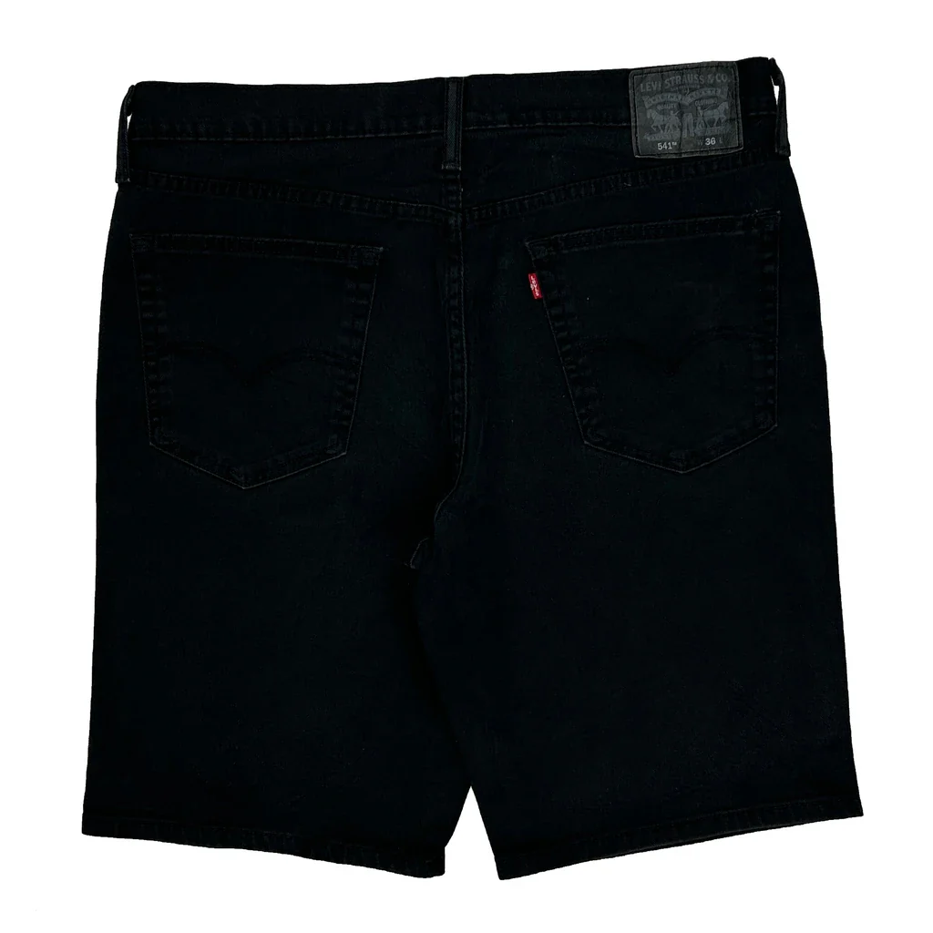 Levis Denim Shorts - 36W 11L Black Cotton