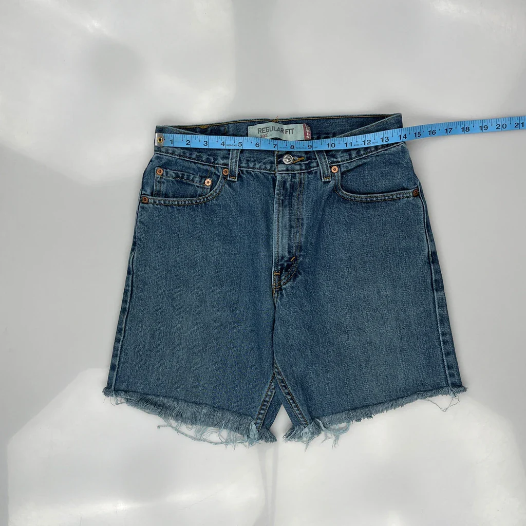 Levis Denim Shorts - 28W 9L Blue Cotton - Image 3