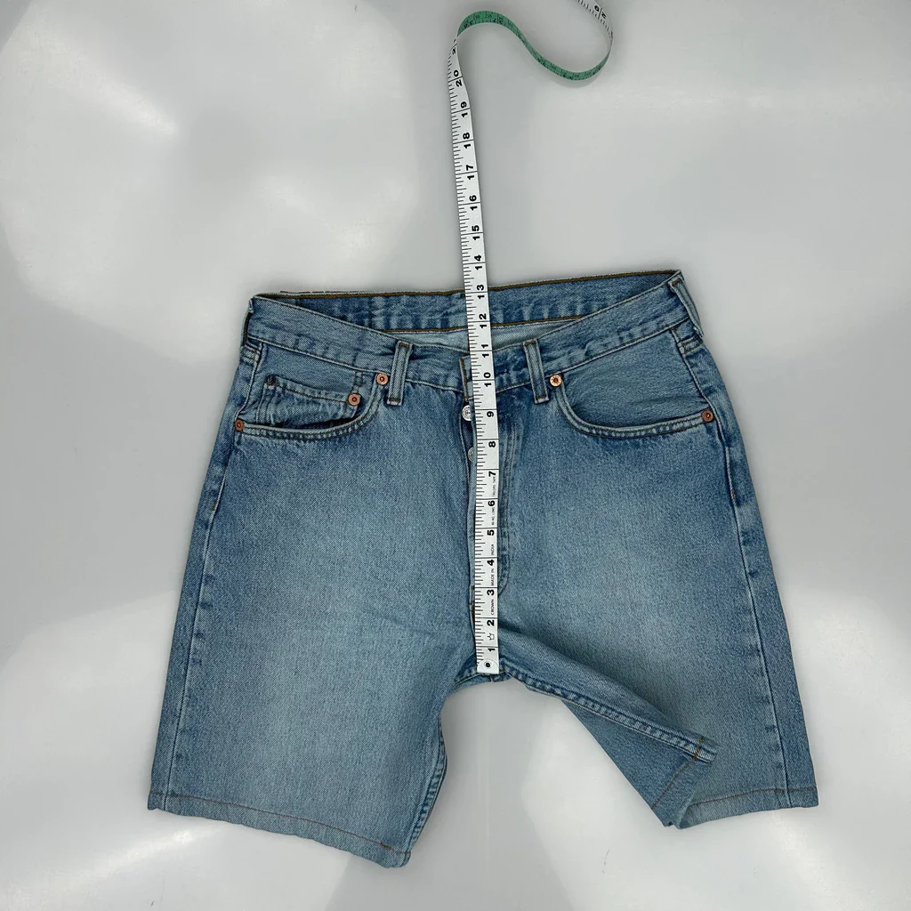Levis Denim Shorts - 30W 10L Blue Denim - Image 4