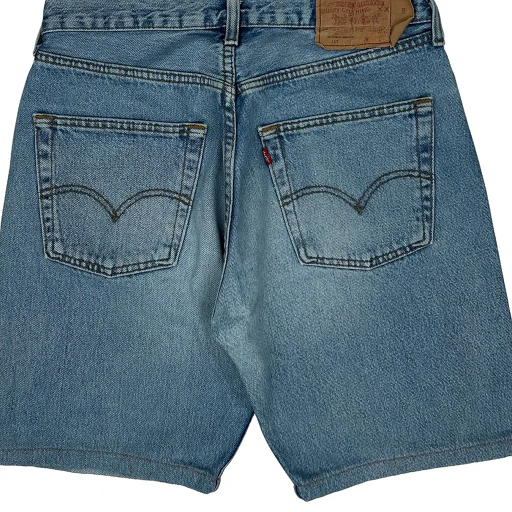 Levis Denim Shorts - 30W 10L Blue Denim - Image 6