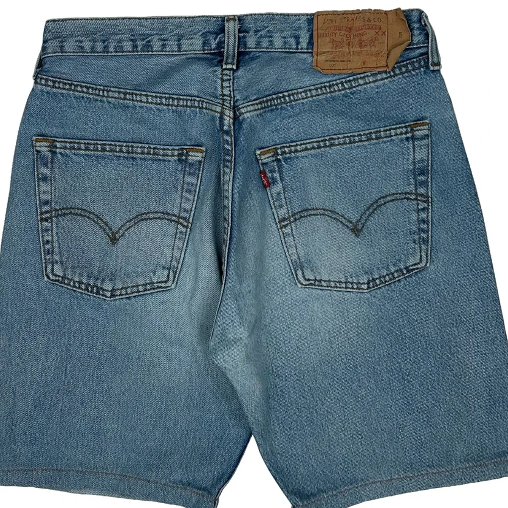 Levis Denim Shorts - 30W 10L Blue Denim - Image 7